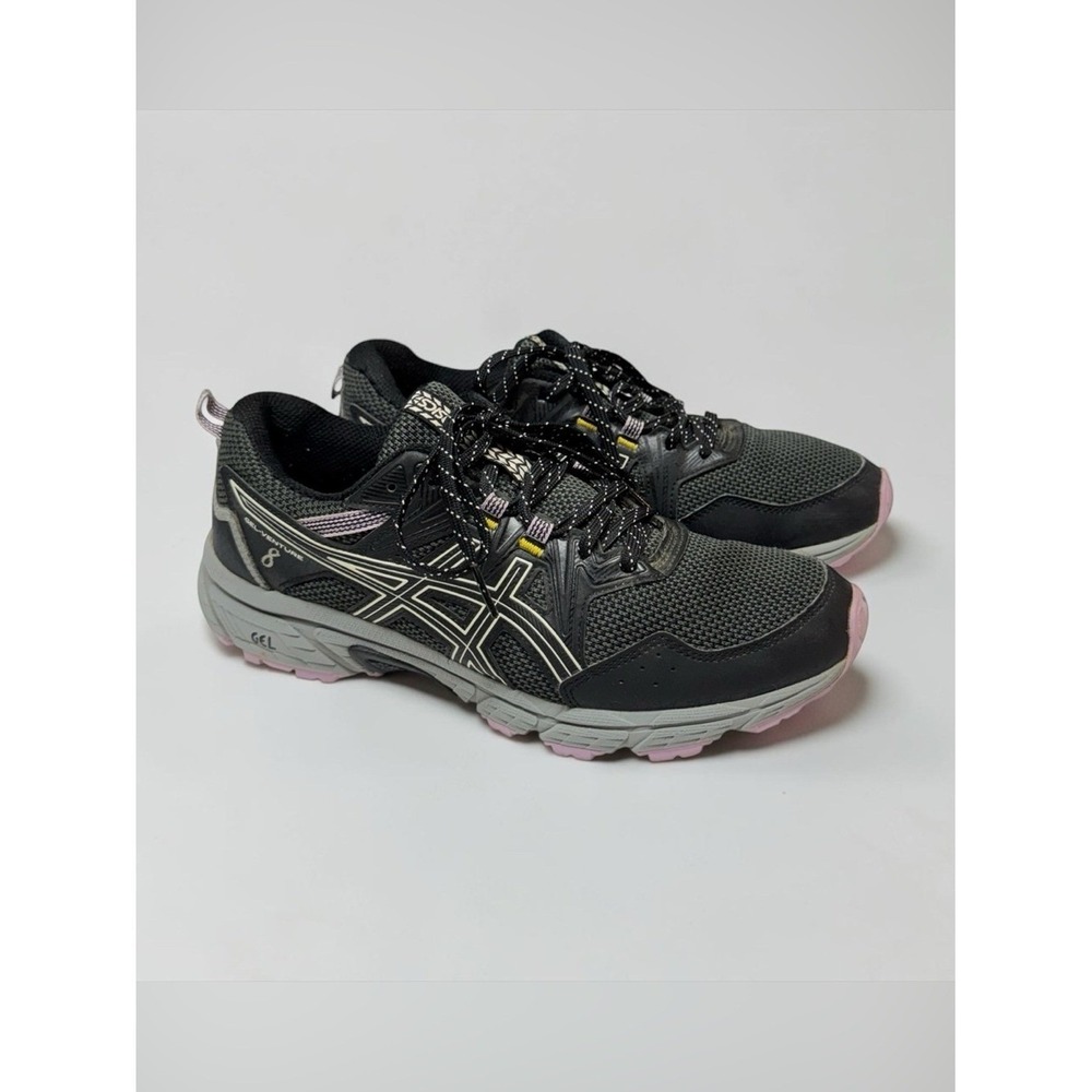 Asics Womens Gel Venture 8 Black Running Shoes Sneakers Size 9 Activewear
